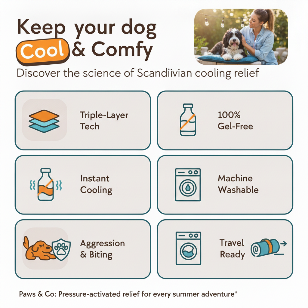 Paws & Co Ice Silk Cooling Mat — Instant Relief, No Gel, No Freezing