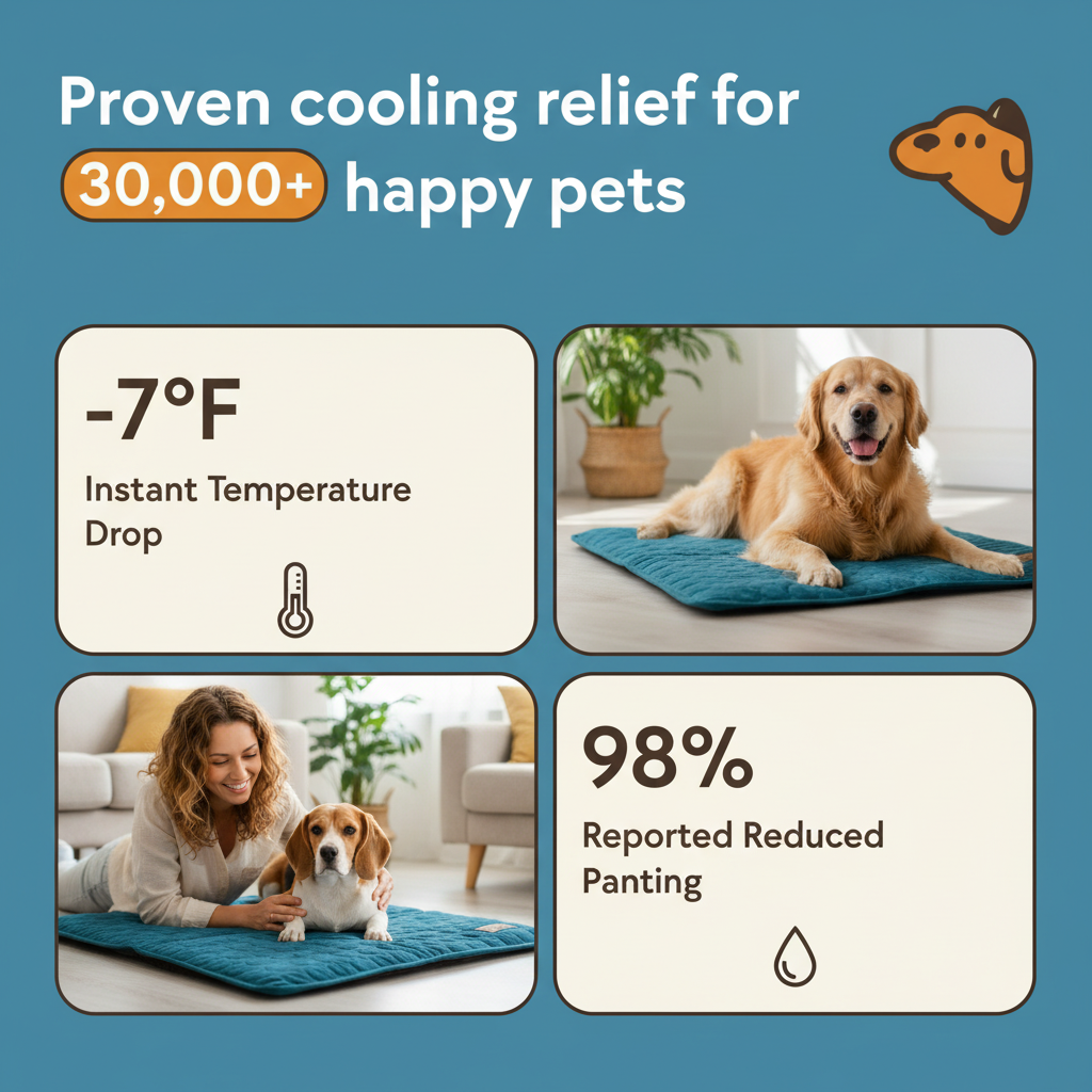 Paws & Co Ice Silk Cooling Mat — Instant Relief, No Gel, No Freezing