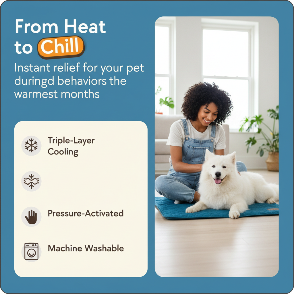 Paws & Co Ice Silk Cooling Mat — Instant Relief, No Gel, No Freezing